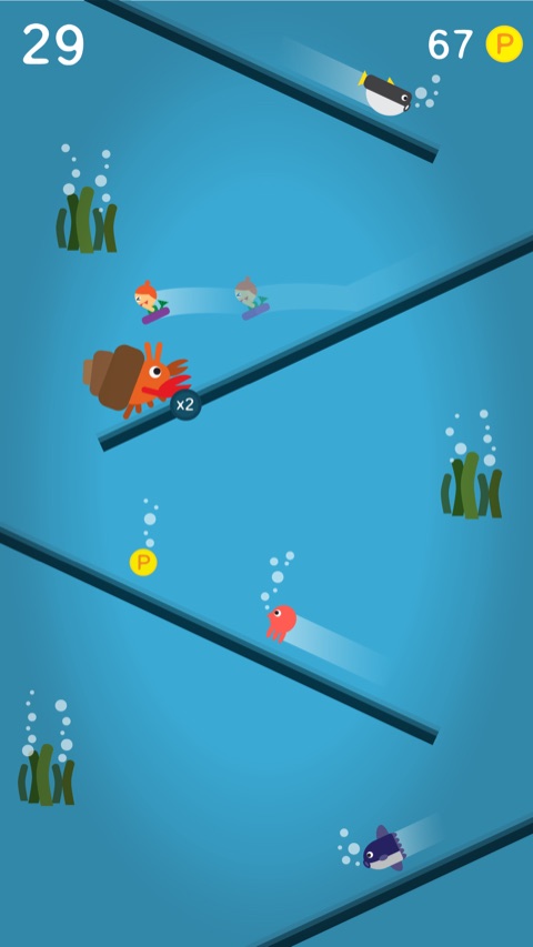 James Summer screenshot — waterslide gameplay