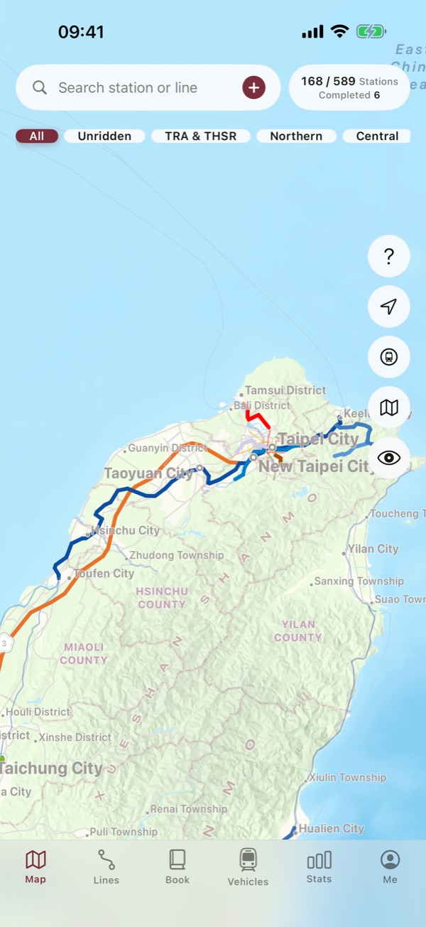 The lines you ride, painted on the map